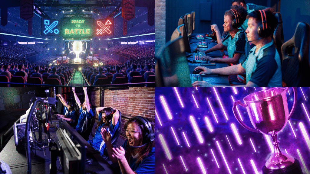 Collage of esports tournament