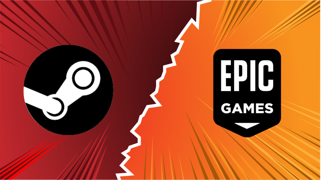 Steam vs Epic games art
