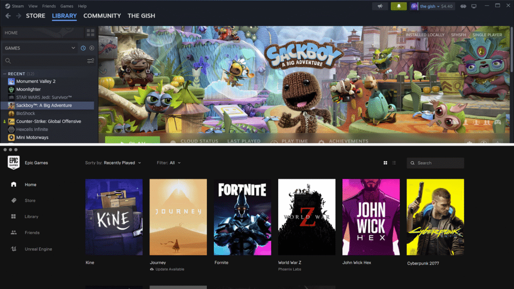 Steam homepage wallpaper
