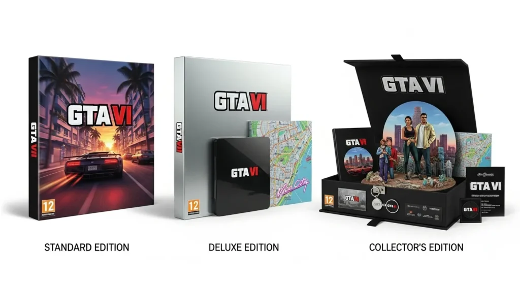 GTA VI all expected editions showcased in the form of mockups