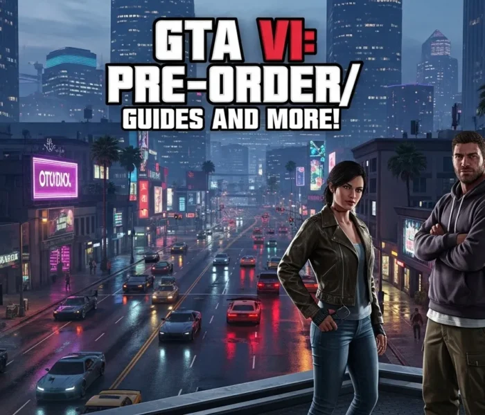 Cover image of GTA VI Preorder guide with a view of vice city