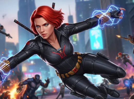 black widow in action from marvel rivals.094Z